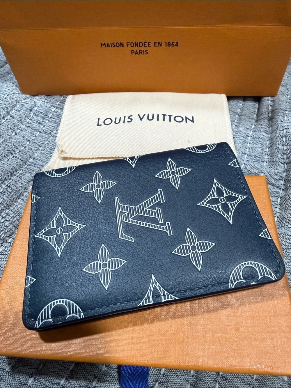 LV Monogram Leather Pocket Organizer